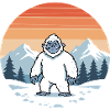 Winter-Yeti am Eispanorama