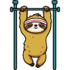 Fitness Sloth Pull-Up Gym Humor