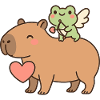 Capybara & Cupid Frog – Sweet Valentine's Motif