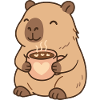 Capybara mit Kakao – Süßes Cozy Herzmotiv