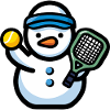 Tennis Snowman Christmas Sports