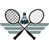 Badminton Emblem – Crossed Rackets & Shuttlecock