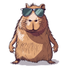 Casual Capybara with Sunglasses Comic