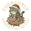 Currently Unwrapping Myself Funny Cat Christmas
