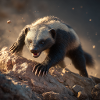 Fearless Honey Badger Wildlife Power