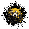 Bär Tier Farbspritzer