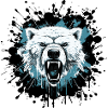Eisbär im Splatter-Style