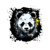 Panda Ink Splatter Art