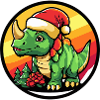Dino Santa in Christmas splendour