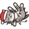 Cat Fairy Lights Christmas Kawaii