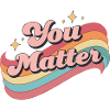 You Matter Retro Rainbow