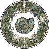 Ammonite Circle Frame with Seagrass