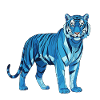 Geometrischer BlauTiger Polygon