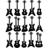 Cartoon Guitar Silhouette Pattern