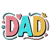 Pastel Gradient Dad Hearts Design
