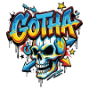 Favorite City Gotha Skull Graffiti