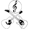 Guitars and treble clef