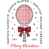 Tennis lovers funny merry Christmas greetings