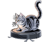 Süße Katze Saugroboter Staubsauger