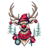 Reindeer with Christmas splendour