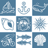 Marine Sketches Nautical Collage