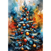 Sapin de Noël aquarelle vibrant