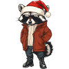 Raccoon Christmas Winter