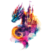 Dragon Castle Fantasy Magic Mythology Creature