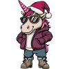 Einhorn Weihnachten Winter
