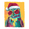 Eule Weihnachten Porträt