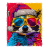 Waschbär Weihnachten Porträt