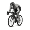 Road Bike Sprinter Comic Illustration
