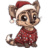 Hyäne Weihnachten Xmas