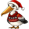Pelican Bird Christmas Xmas