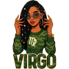 Jungfrau-Königin – Lock-Afro-Mädchen-Weisheits-Vibes