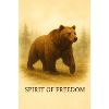 Spirit of Liberty Bear in Sepia
