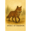 Freedom fox in sepia style
