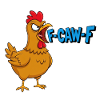 F-CAW-F Chicken – Funny Meme Illustration