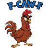 F-CAW-F Rooster - Meme Chicken Illustration