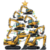 Lustiger Bagger Weihnachtsbaum Geschenk