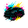 T-shirt Neon Tuning Car, Music Driver