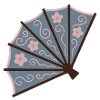 Blossom Fan in Powder Blue