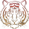 Metallic tiger chrome red orange