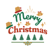 Merry Christmas Retro Print