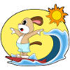 Dog Surfing Surfboard Summer