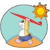 Hamster Surfing Surfboard Summer
