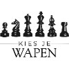 Schachfiguren mit Text Choose your Weapon
