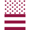 Dark Red Flag – Stars & Stripes Design