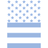 Light Blue Flag – Stars & Stripes Design