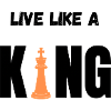 Orange King on Black Background